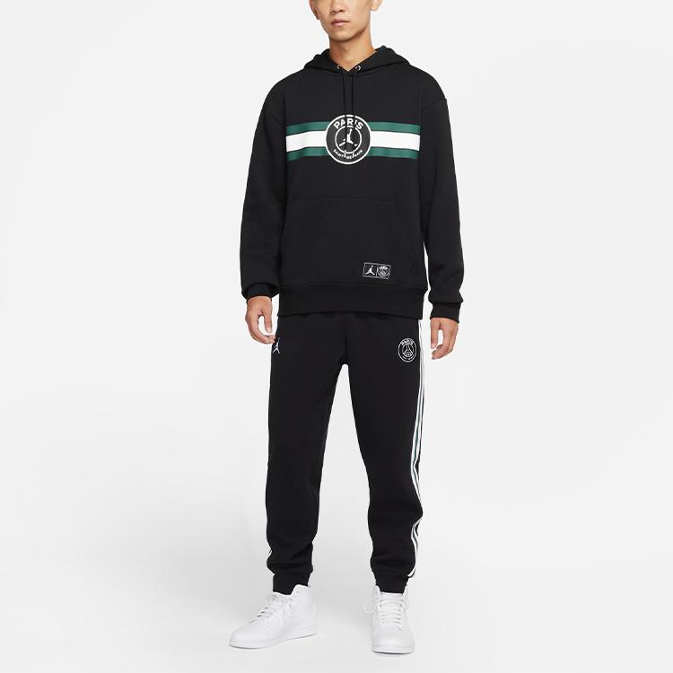 Jordan Solid Color Pullover Hoodie Long Sleeve Men Tops Black DJ3929-010