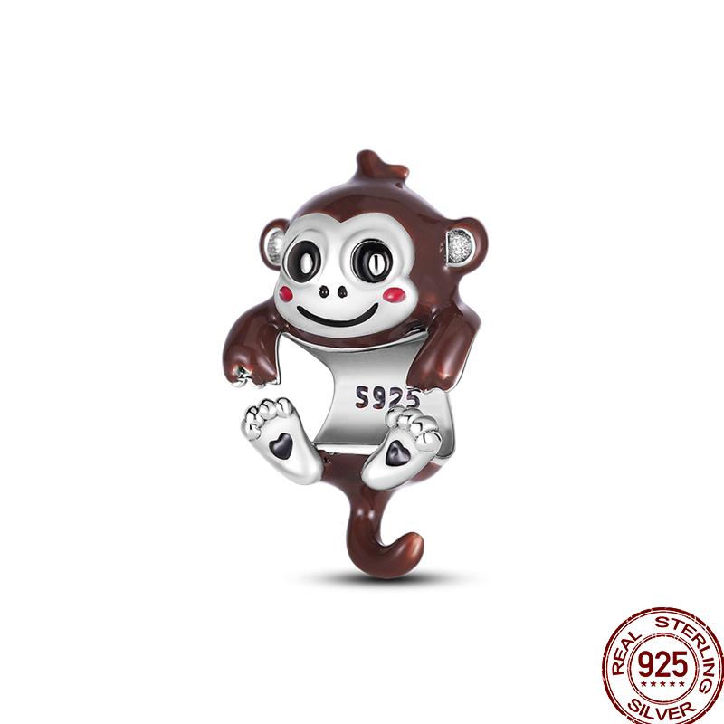 100% Copper Cute Pet Animal Owl Cute Puppy Pink Kitten Charm Beads Suitable For 3Mm Original Bracelet Diy