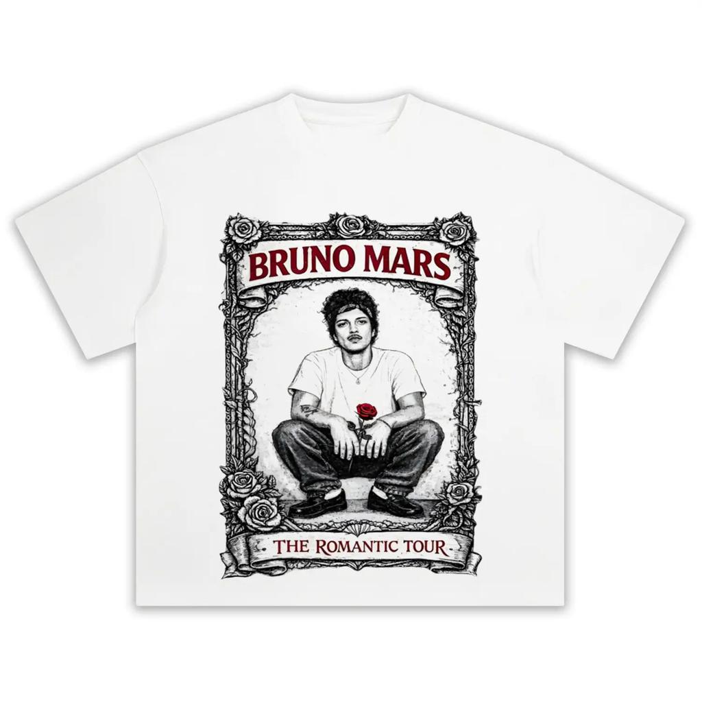 Bruno Mars The RoUnisextic Tour 2026 graphics 100cotton Unisex shirt Y2K ONeck Short Sleeve Unisexs Womens summer Tshirt fan gifts