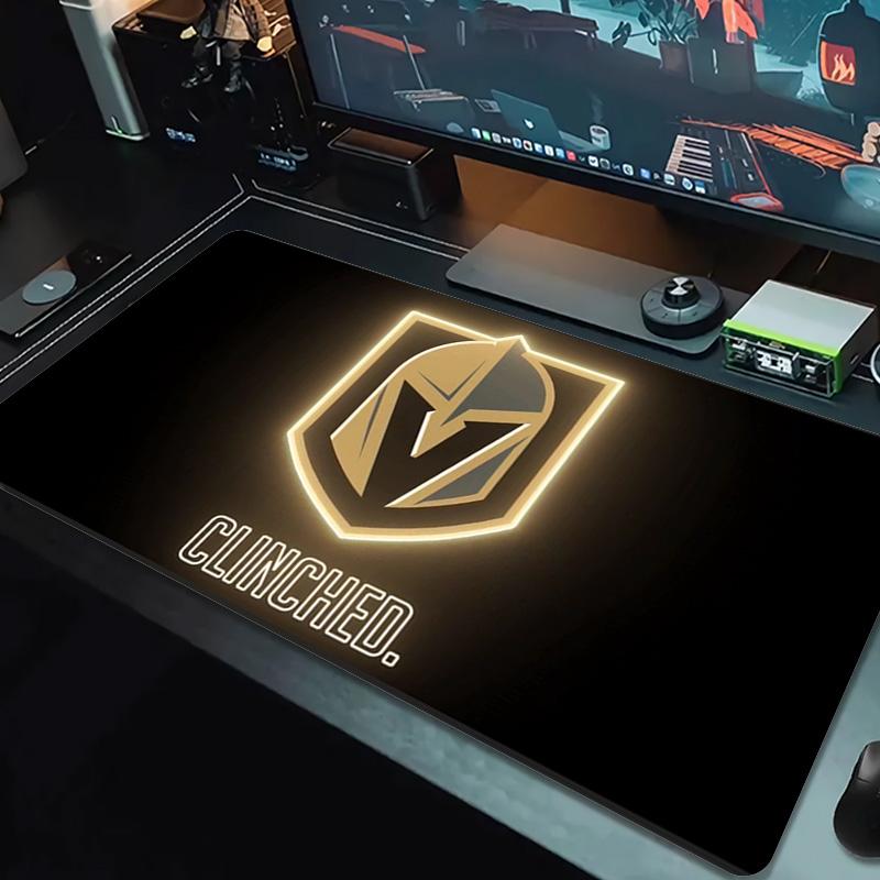 Vegas Golden Knights Logo Color Mouse Pad Large Gaming Table Cushion Non-slip Laptop Tablet Big Mousepad XXL Mat Mini PC Playmat With Lock edge