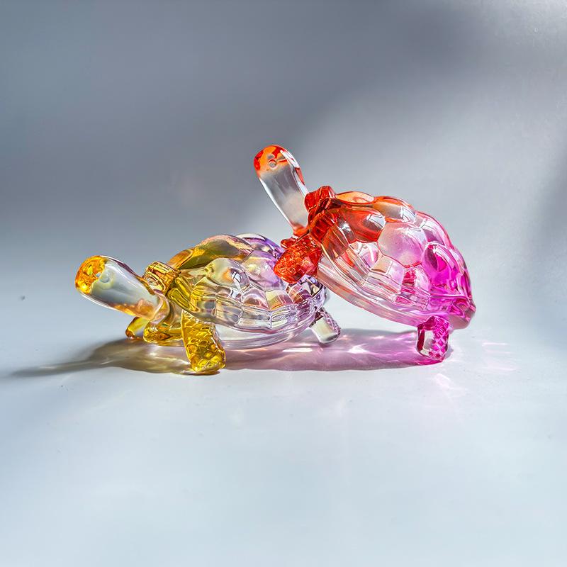 A Crystal Turtle Ornament, Mini Turtle Statue, Lucky Ornament, Suitable For Home Office Desk Decoration, Home Decoration