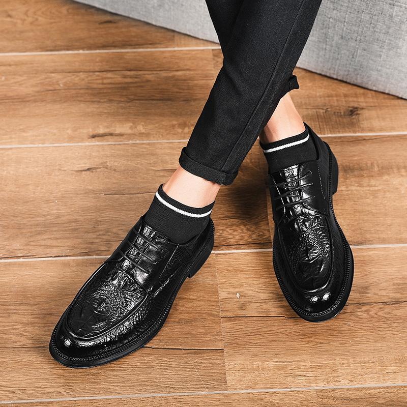 Herrenschuhe Mode Leder Freizeitschuhe Herren Sneaker Outdoor Wanderschuhe zum Schnüren Neu Rutschfest Abrieb Herren Businessschuhe
