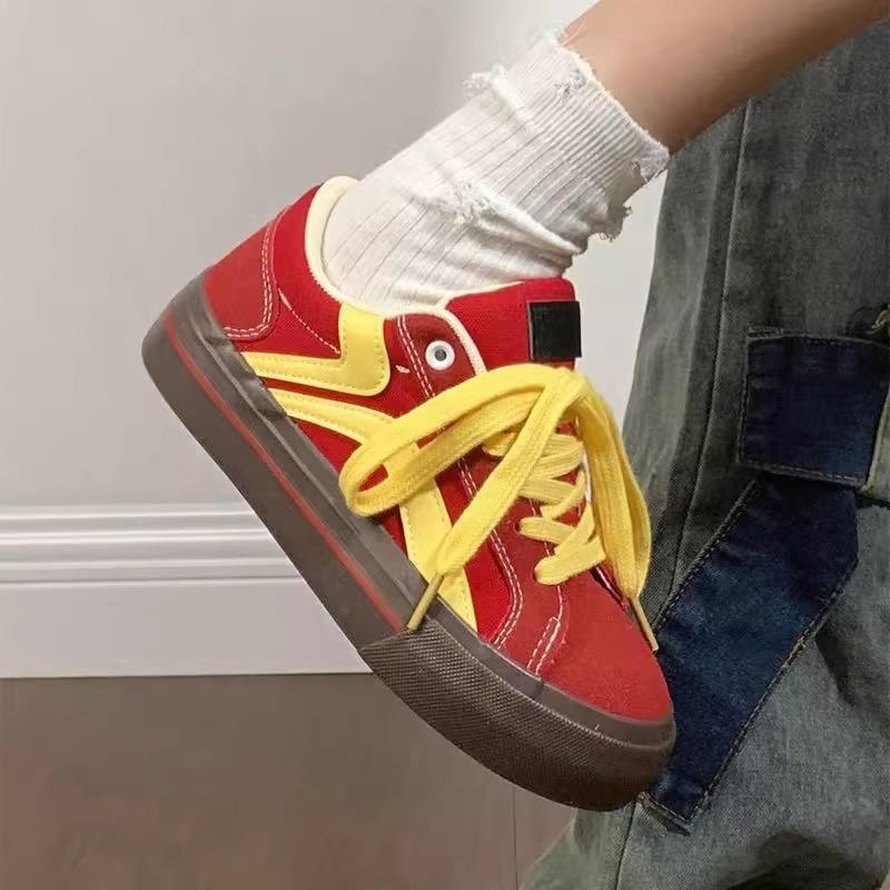 American 2025 spring and summer new popular canvas shoes casual thick baseplate shoes female students versatile casual shoes niche
