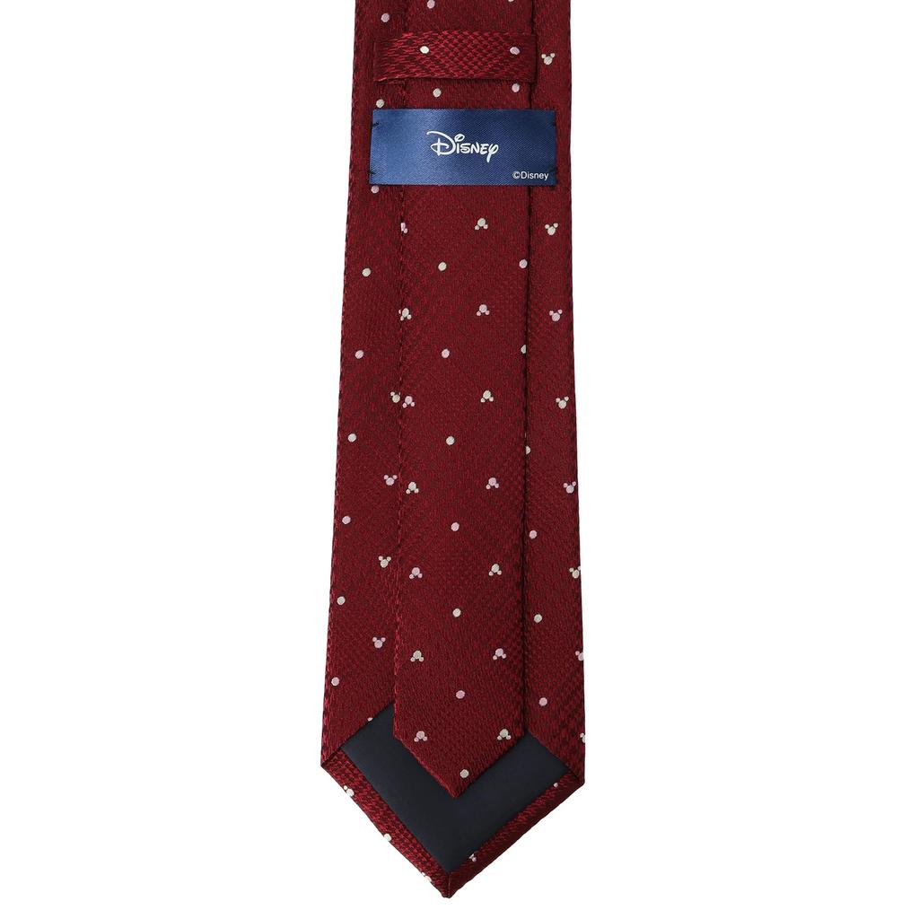 [Disney] Mickey Mouse Necktie, Glen Plaid Pattern, DN906546, Red