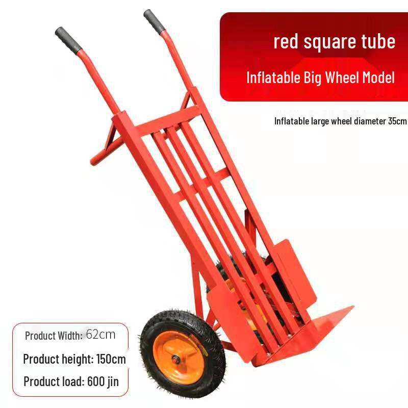 Heavy-Duty Two-Wheeled Handcart for Construction and Warehouse Use