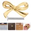 DOITOOL Brass Bow Shape Cabinets Knobs Gold Drawer Pulls Decorative Bow Knobs Cupboard Pull Handles for Home Kitchen Cabinet Hardware Cupboard