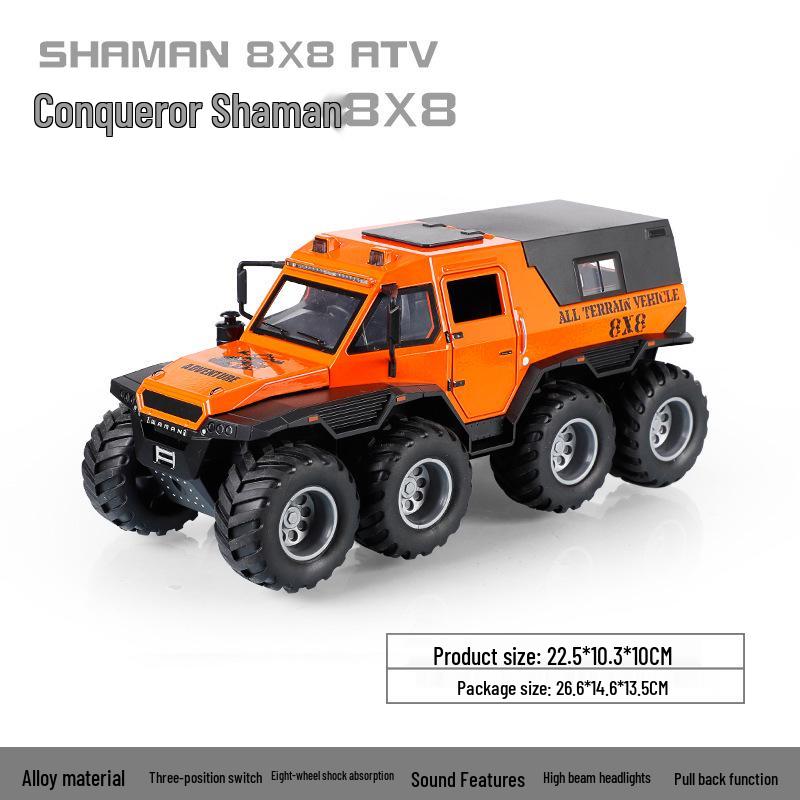 1:24 G63 Alloy Off-Road Toy Car, Six-Doors Open, Light & Sound, Pull-Back Action for Kids