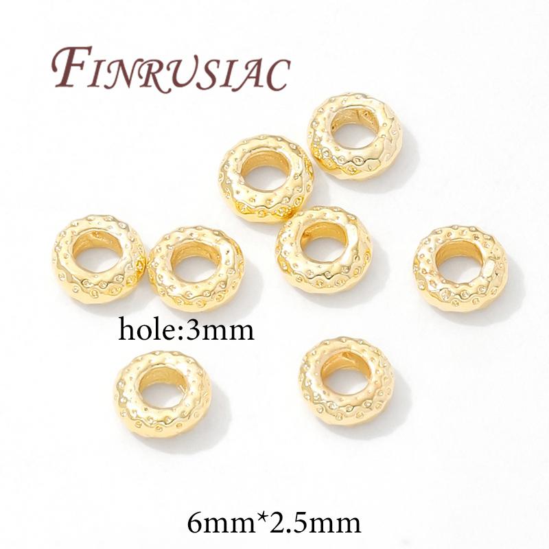 Separators For Beads 18K Gold Plated Brass Spacer Beads,Necklace Accessories,Bracelets Beads,DIY Jewelry Making Supplies