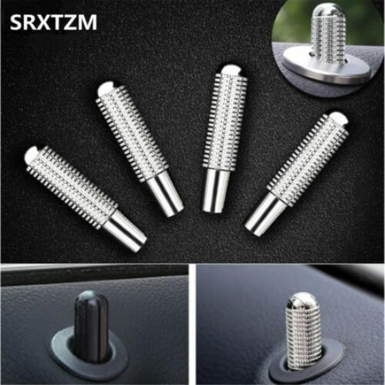 2Pair Metal Car Styling Front Rear Door Lock Knob Pin Cover For Benz C W205 15