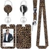 Durable Scratch-Resistant Hard Shell ID Card Holder with Metal Back Clip Lanyard for Employee or Student Badges.