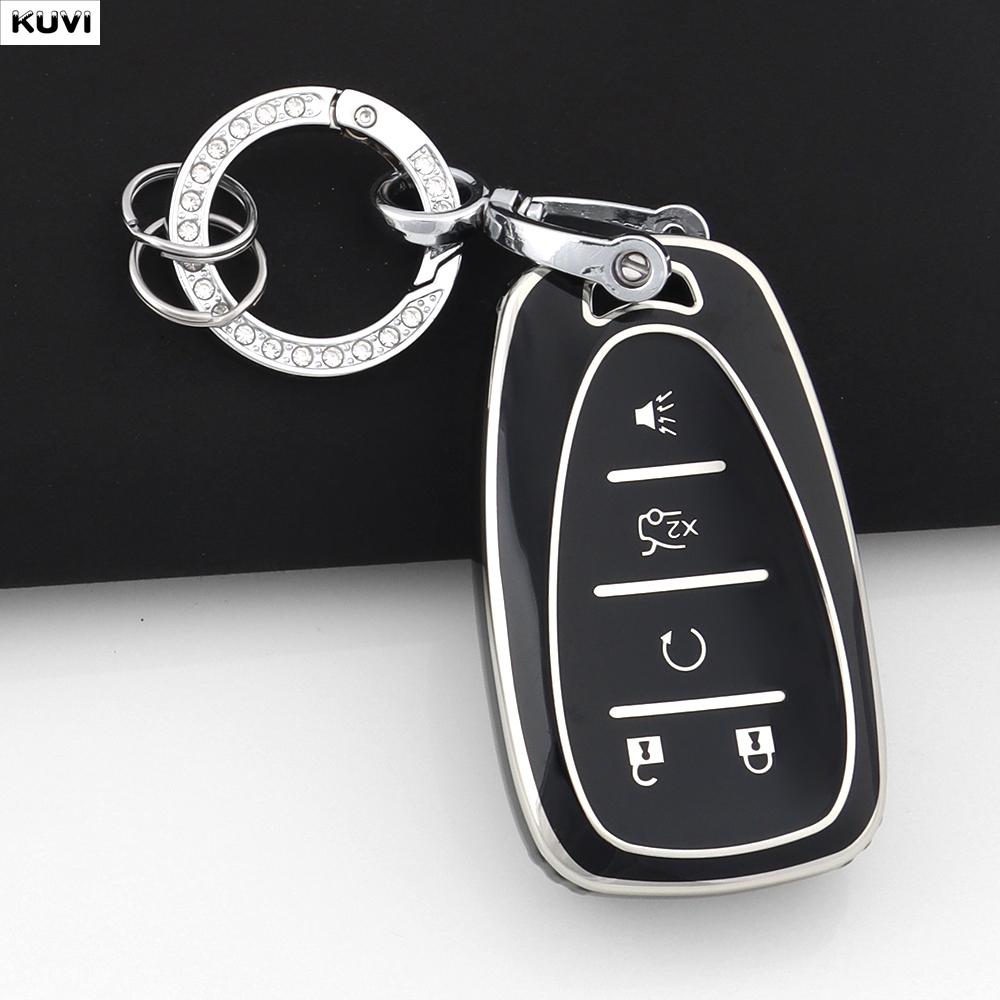 4 5 Buttons Tpu Car Key Case Cover For Chevrolet Chevy Malibu Camaro Cruze Traverse Spark Equinox Sonic Volt Bolt Accessories