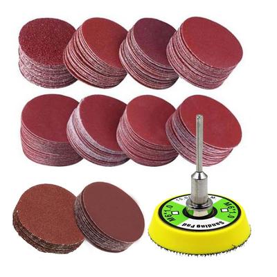 50/100pcs Set 2 Inch Sanding Discs Pad Kit for Drill Grinder Rotary Tools with Backer Plate Includes 60-2000 Grit Sandpapers