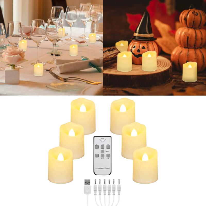 Elegant Usb Plastic Led Candle Light For Birthday Wedding Party Decoration And Timed Remote Control