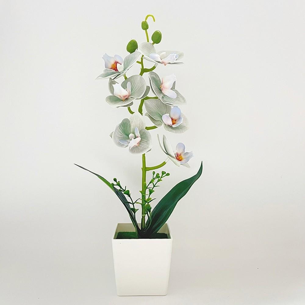 Phalaenopsis Artificial Faux Plants Multi-Bloom Bonsai Living Room Ornaments