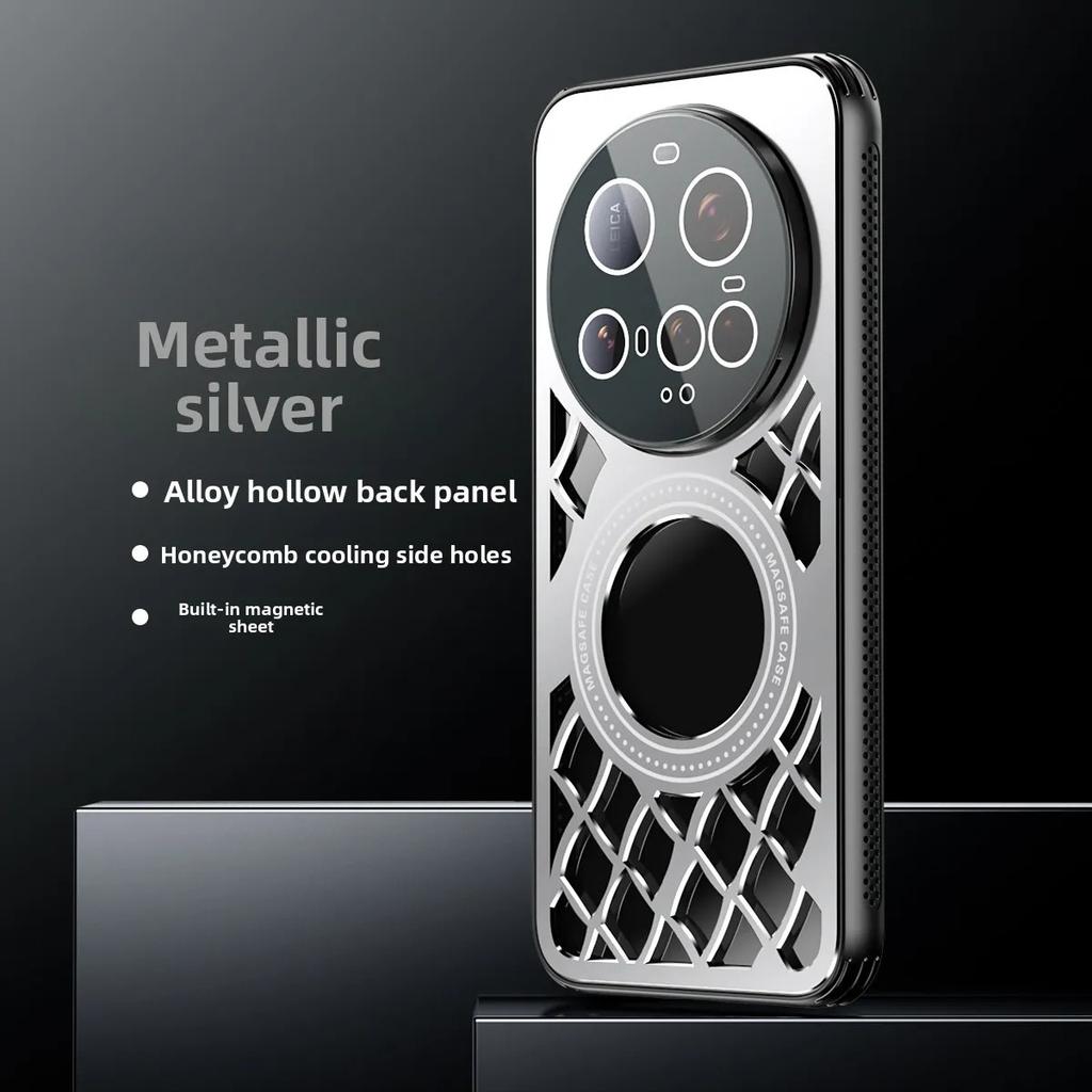 Case For Xiaomi 15Ultra Alloy Heat Dissipation Magnetic Shockproof Cover For Mi 15 14 Pro Magsafe Wireless Charging Bumper Shell
