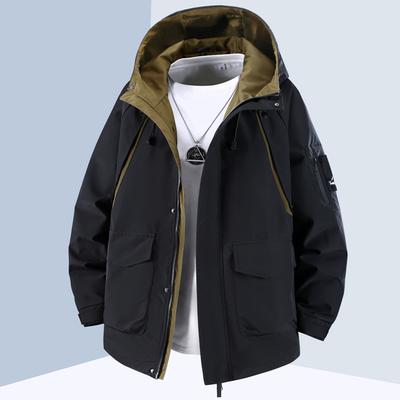 Pánské nadměrné bundy velikosti 4XL-11XL, nepromokavá větrovka s kapucí