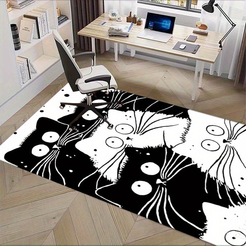 Office Carpet Cute Cats Design Perfect for Sofa Protection Under Chairs