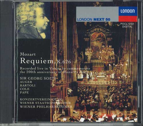 

CD GEORG SOLTI - Mozart: Requiem In D Minor POCL5161 LONDON 1995 Japan Obi Classical Used