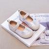 Girls' leather shoes 2025 spring and autumn new soft-soled children's shallow mouth single shoes fashion princess shoes girls Mary Jane shoes tide
