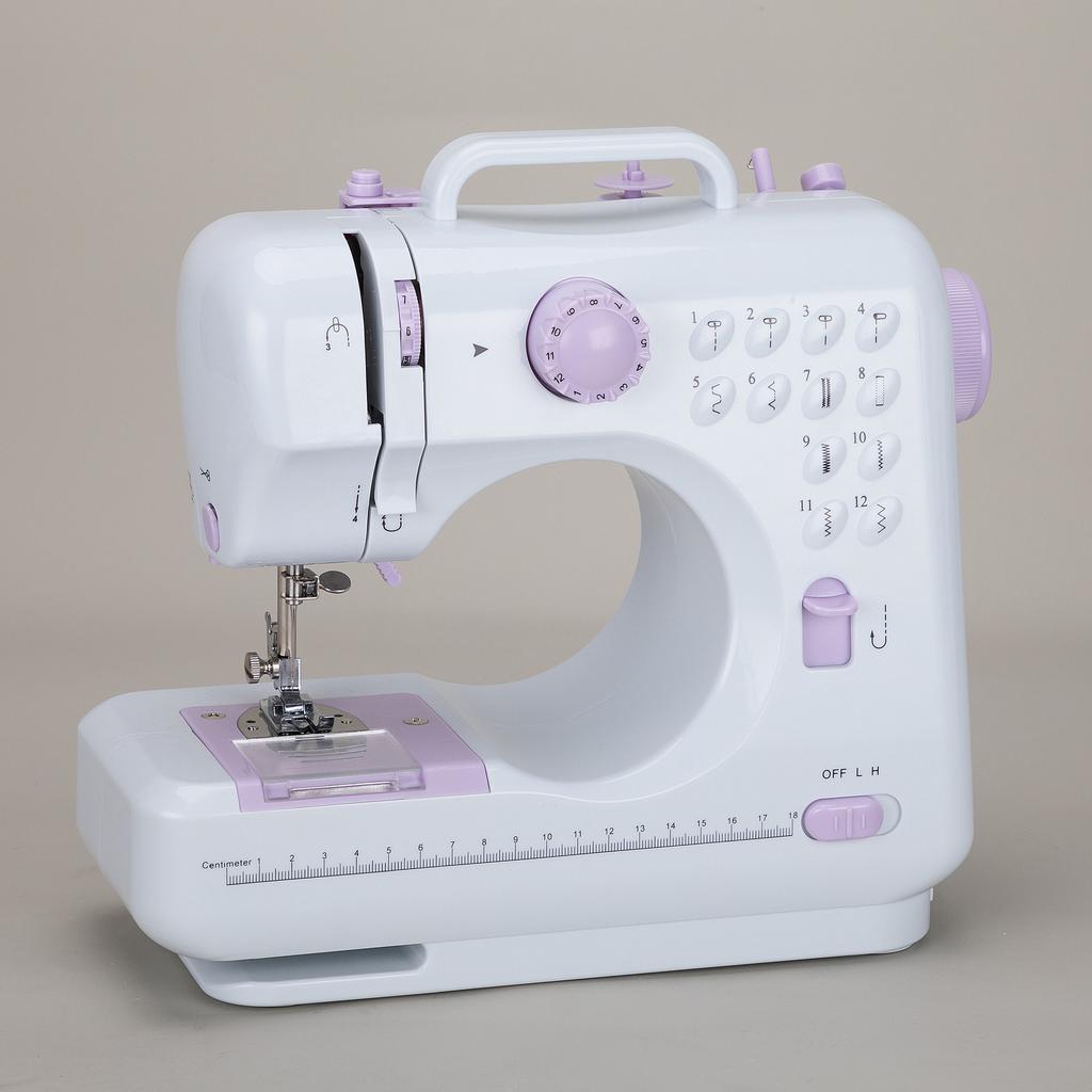 Sewing Machin Household Mini lock with a Buttonhole Adjustable Speed Battery. For beginners, 4 layers of thick cloth