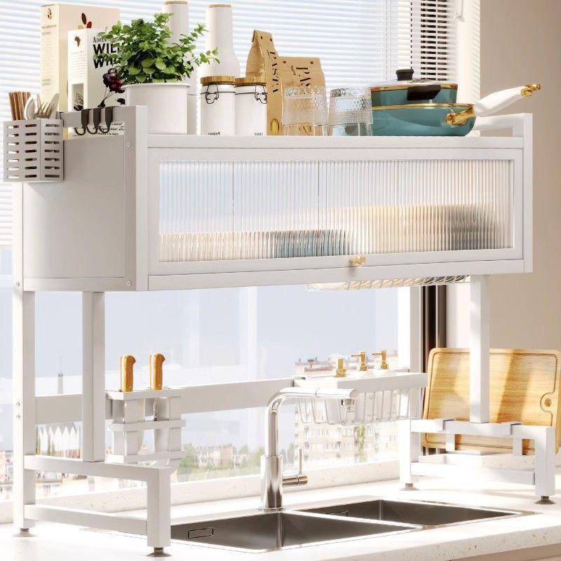"Multifunctional Kitchen Sink Dish Storage & Drain Rack"