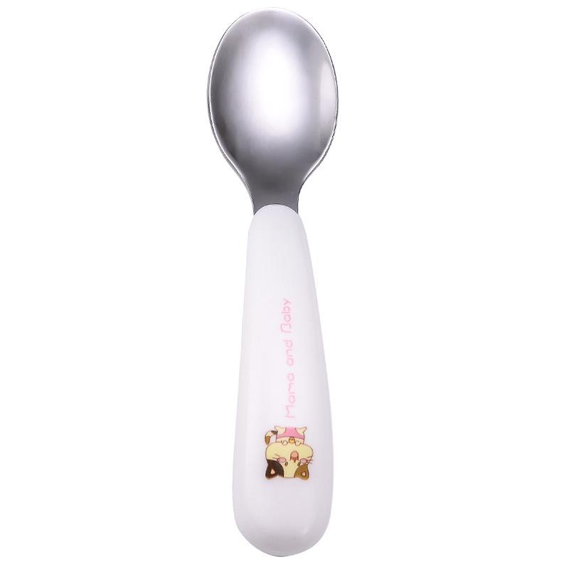 304 Stainless Steel Children's Cartoon Cutlery Set: Baby Feeding Spoon & Fork, Training Spoon & Fork