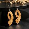 Retro Western Wood Hollow-Earrings: Hot-Selling European and American Styles