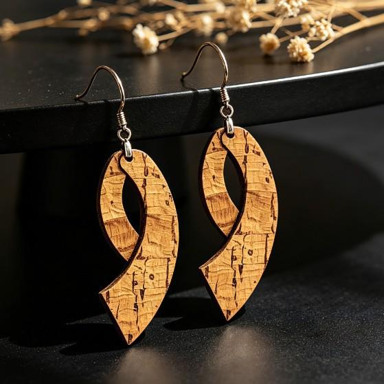 Retro Western Wood Hollow-Earrings: Hot-Selling European and American Styles