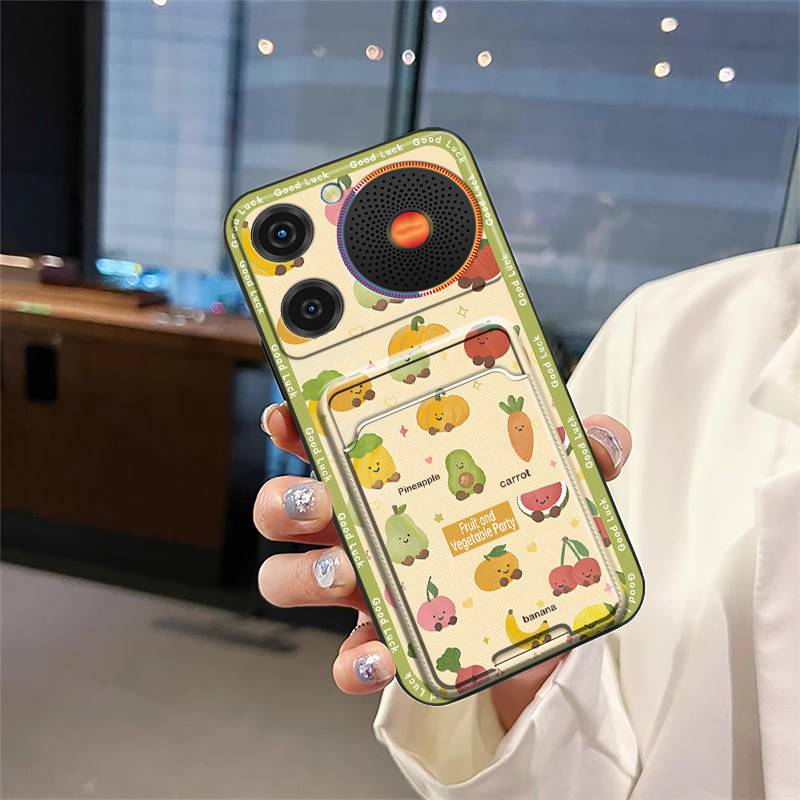 Back Cover Graffiti Phone Case For ZTE Nubia Music Anti-knock Fashion Design Cartoon Durable Card Bag Full Wrap TPU Cute