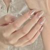 Hailey 2026 Electroplated Aurora Manicure: High-Class Nude Nail Stickers for Trendy Skin-Brightening Look