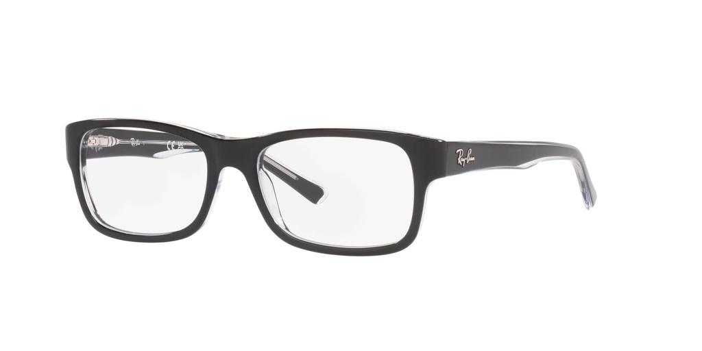 Prescription Eyewear Frames RX5268 2034 Black on Transparent 52 Ray-Ban