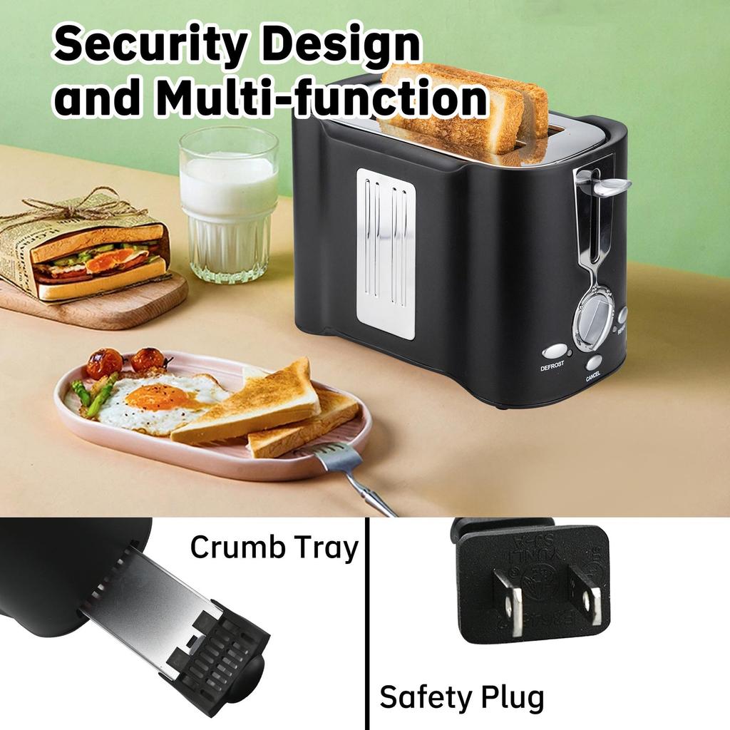 110V Stainless Steel Mini Breakfast Toaster (US Standard)