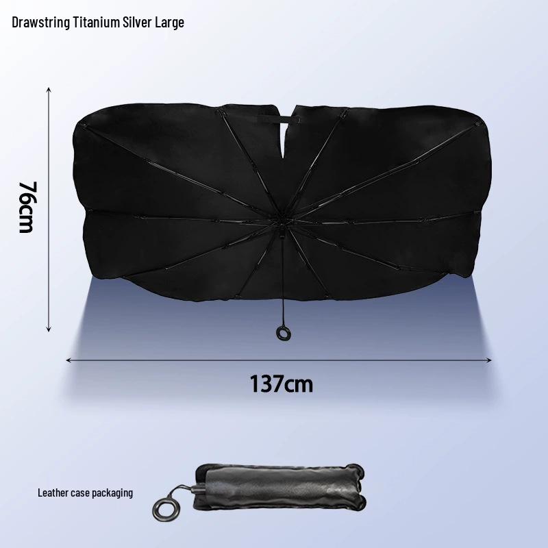 

Creative Car Umbrella Sunshade: Pull Rope Heat Insulation & Sun Protection for Windshield