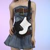Wenyi Fan Personality Funny Violin Contrasting Colors Women's Commuter Small Square Bag Summer New Women's Shoulder Messenger Bag