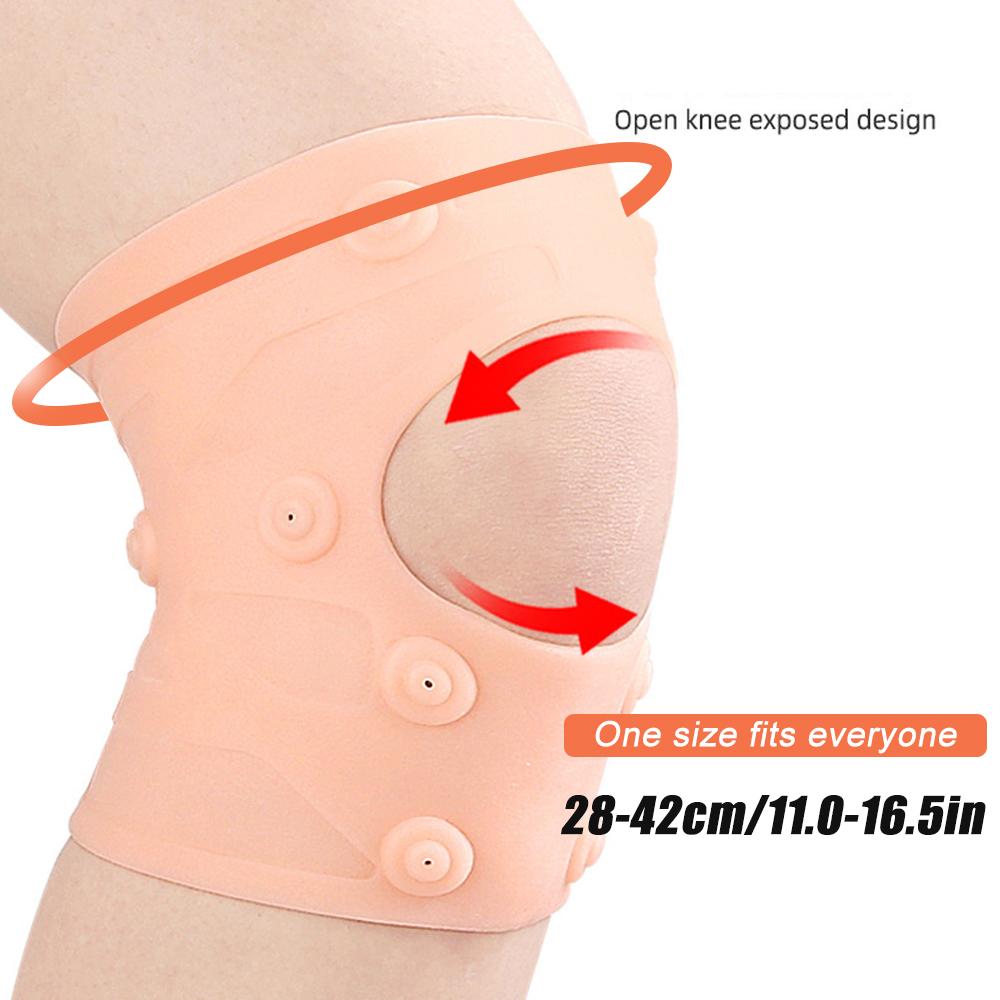 1 Pezzo Ginocchiera Magnetica Manica a Compressione in Silicone per Ginocchio Supporto Impermeabile Per Sport Menisco