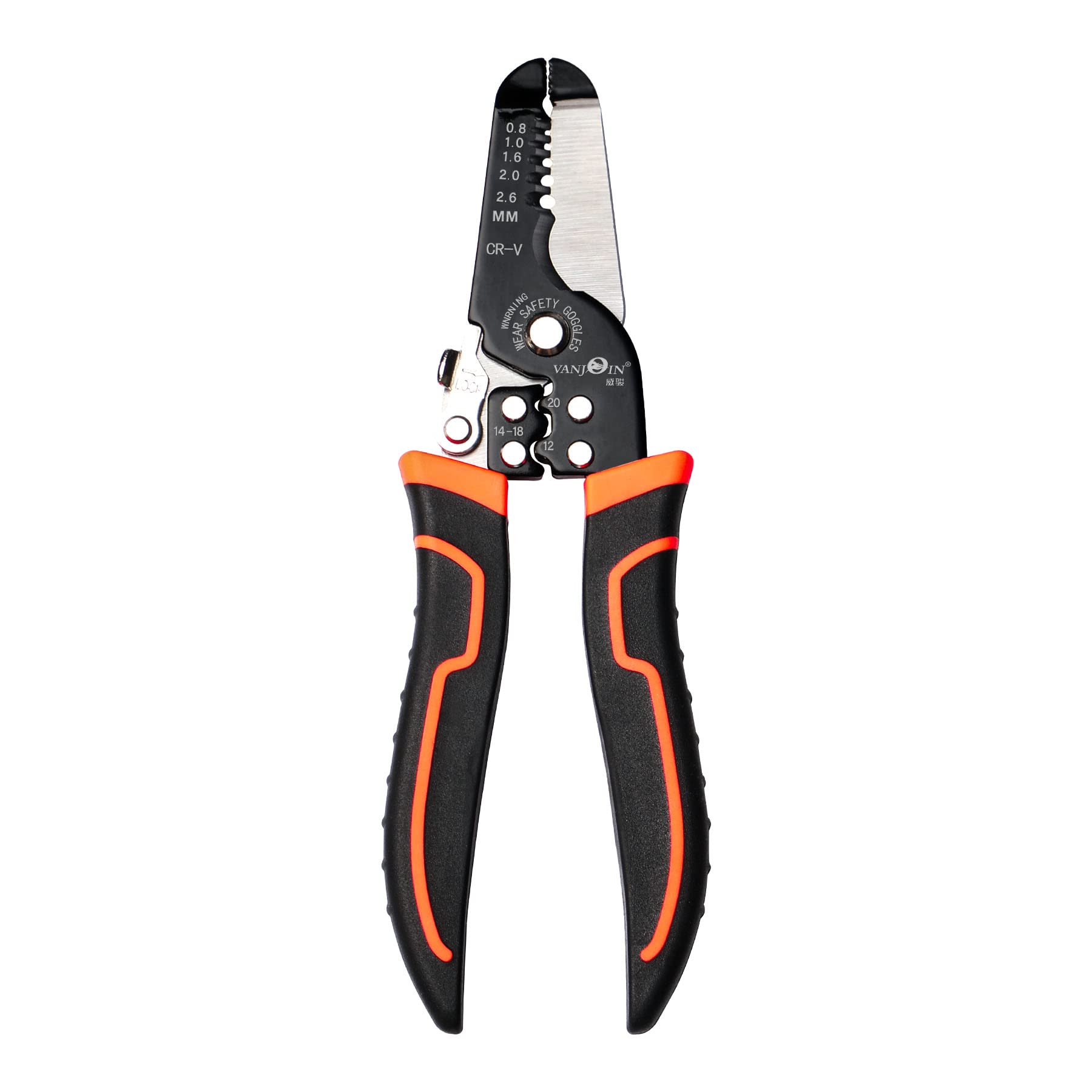 

VANJOIN Wire Hand Tool for Copper Wire Wire Stripper with Professional Grip and Durable Steel Jaws Wire Crimp-Style Stripper, 0.8-2.6mm (20-10AWG)