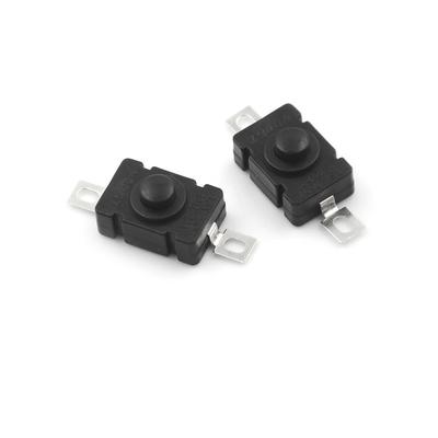 10 stks Zwart Zaklamp Zaklamp Schakelaars Touch Vergrendeling Drukknopschakelaars 250 V 1.5A