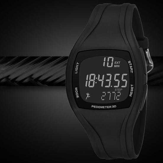 3D Pedometer Alarm Chronograph Multifunction Men Digital Wrist Watch Waterproof