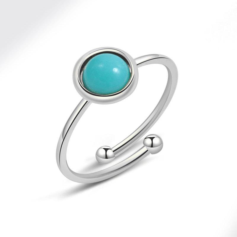 New Natural Stone Open Ring For Women Niche Design High End Light Luxury Minimalist Band