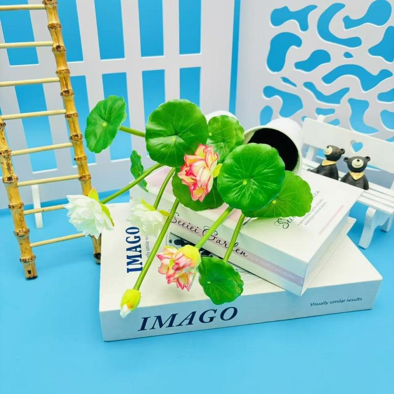 Simulovaný Lotos Mini Lotos Malá Leknín Ozdoby Hotelové Pokovování Dekorace Domácí Dekorace Květiny