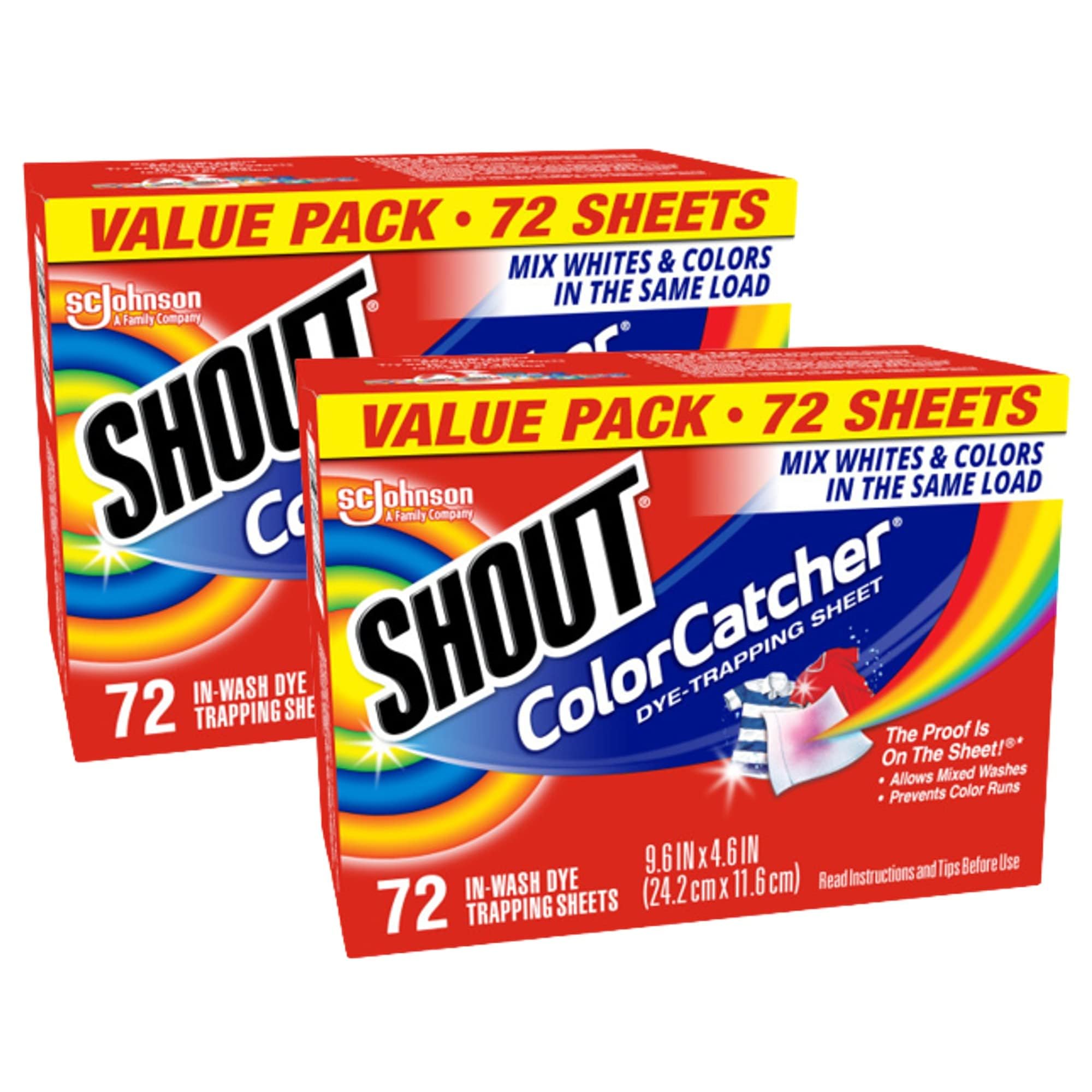 

(2-Pack) - Shout Color Catcher 72 ct, 2 un