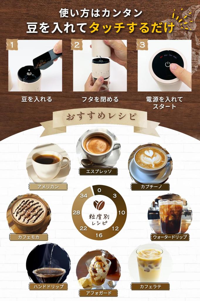 in anan x Barista Leggero Electric Cordless Coffee Conical USB with Touch Panel for Easy Operation and 39 Grind Settings [Featured Supervised]