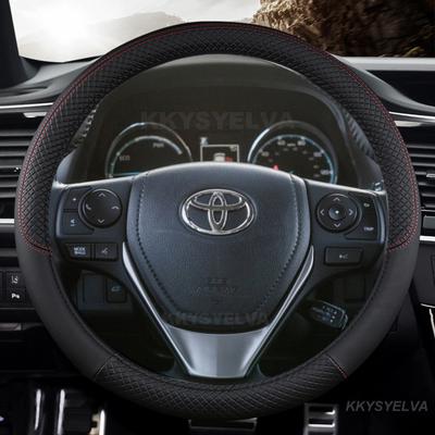 Car Steering Wheel Cover Leather For Toyota E'Z RAV4 2013- Corolla 2013-2017 Scion iM 2016 Auris 2013-2016 Auto Accessories