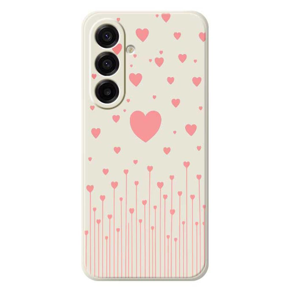 For Samsung Galaxy A17 5G Case Pink Love Pattern Printing Straight Edge TPU Phone Back Cover
