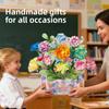 58Pcs Color Flowers Diy Decoration Building Blocks Liquid Tie Dye Toys Botanical Set Bricks Set Craft Gift For Girl Friends Kids