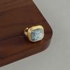 Retro Light Luxury Natural Fritillary Ring Opening Adjustable Love Romantic Light Luxury Gentle Confidence High Sense Ring Woman