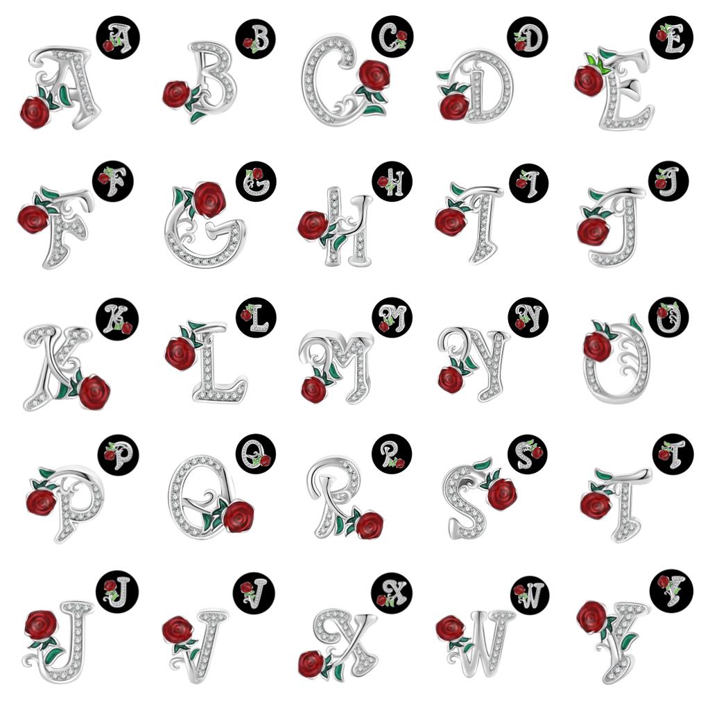 New Copper 26 Letter 12 Constellation Series Bead Charm Exquisite Jewelry Fit 3Mm Bracelet Diy Gift Birthday