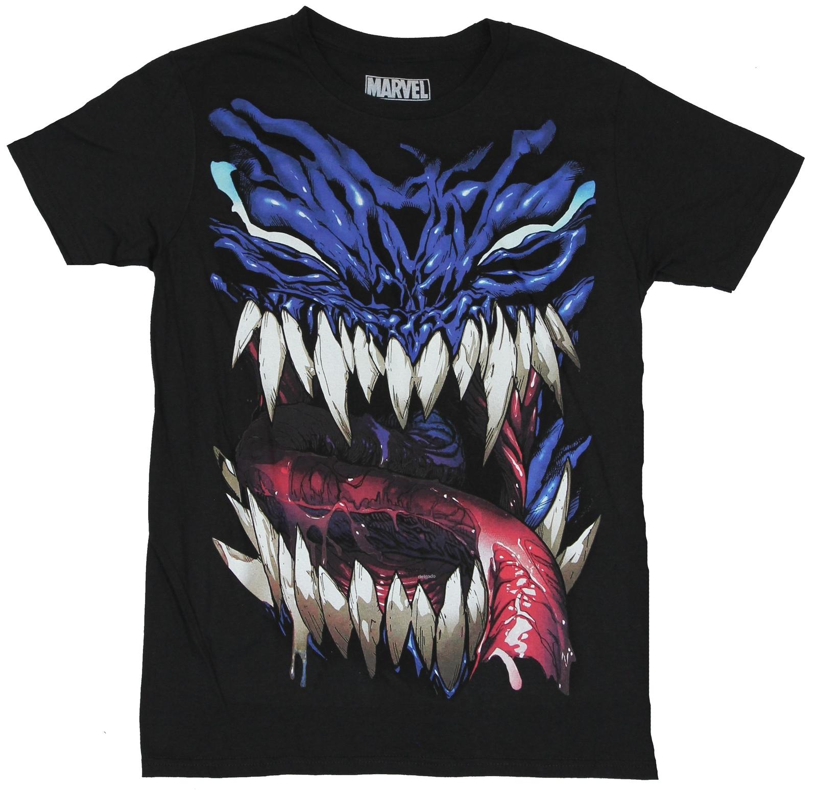 Venom Marvel Comics Mens T-shirt Giant Toothy Venom Mouth Image XXL
