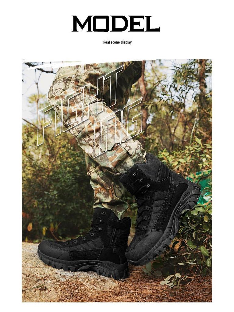 Men's 2025 Tactical Desert High-Top Military Hiking & Mountaineering Boots - Large Size Outdoor Footwear