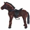 VidaXL Jouet en peluche Cheval Marron foncé XXL 91327